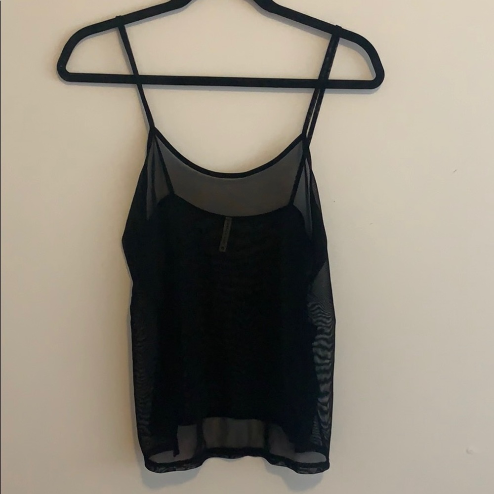 NWOT raver Black Mesh sheer Tank top